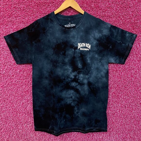 Death Row Records Logo Tie dye  blue Tshirt size medium - Picture 3 of 4